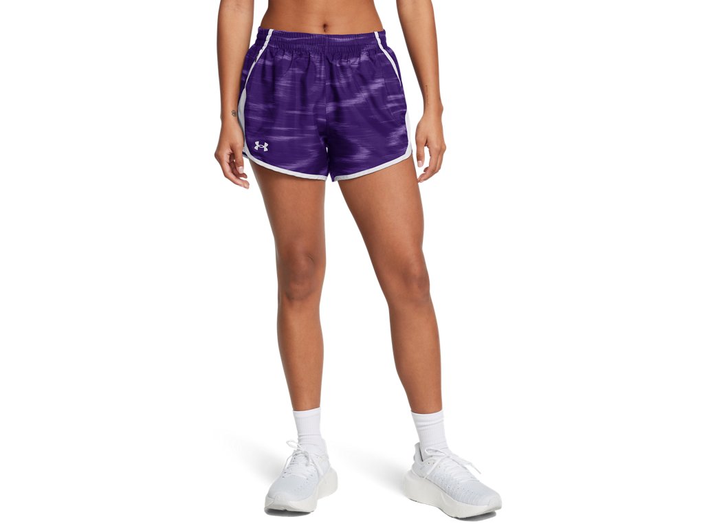 Under Armour Womens Fly-By Printed 3in Shorts - Updated Waistband and Side Zip Pocket
