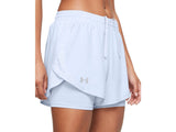 Under Armour Womens UA Fly-By 2-in-1 Shorts - Sweat Wicking and Breathable