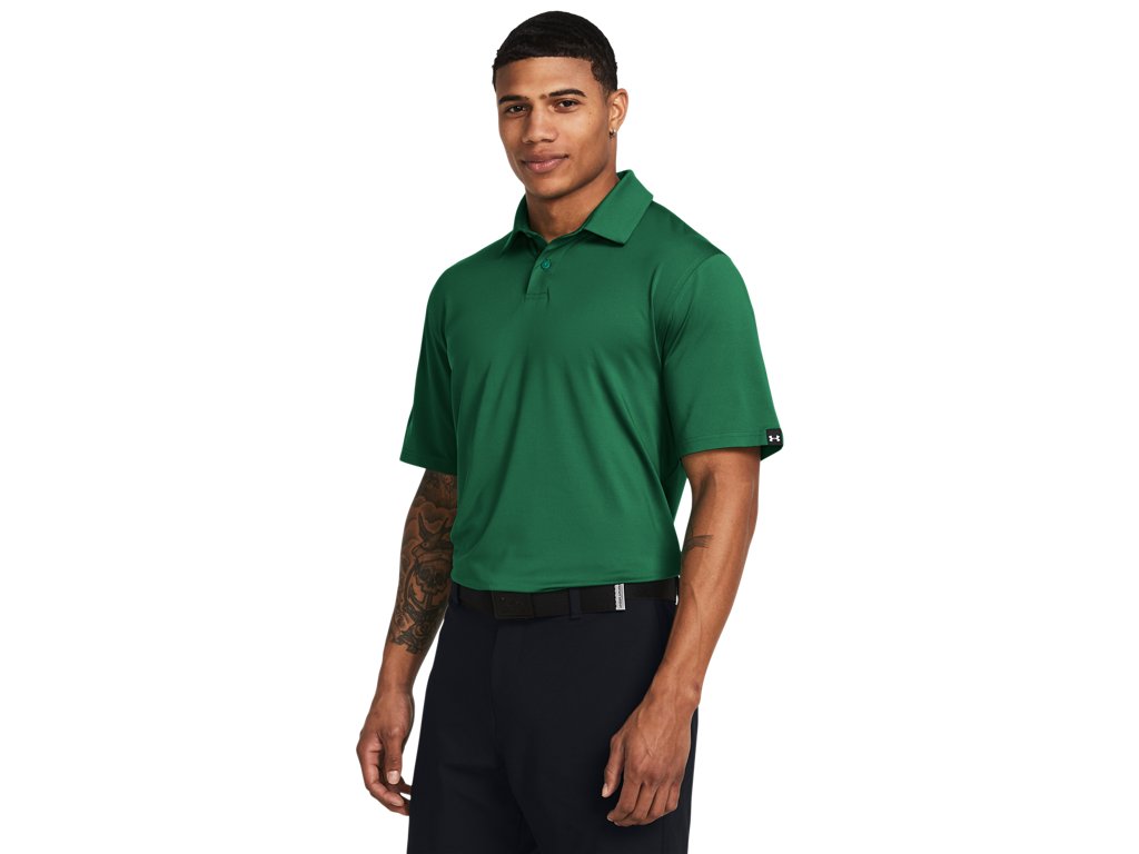 Under Armour Mens UA Tee To Green Polo Apparel - Odor Control Technology