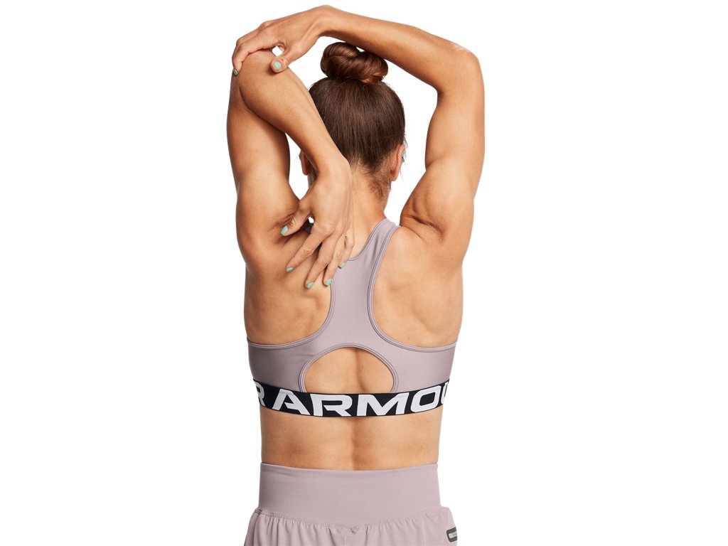 Under Armour Womens HeatGear Armour Mid Branded Sports Bra - Superior Comfort and Support