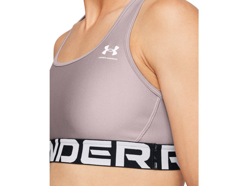 Under Armour Womens HeatGear Armour Mid Branded Sports Bra - Superior Comfort and Support