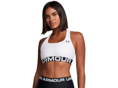 Under Armour Womens HeatGear Armour Mid Branded Sports Bra - Superior Comfort and Support