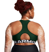 Under Armour Womens HeatGear Armour Mid Branded Sports Bra - Superior Comfort and Support