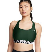 Under Armour Womens HeatGear Armour Mid Branded Sports Bra - Superior Comfort and Support