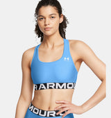 Under Armour Womens HeatGear Armour Mid Branded Sports Bra - Superior Comfort and Support