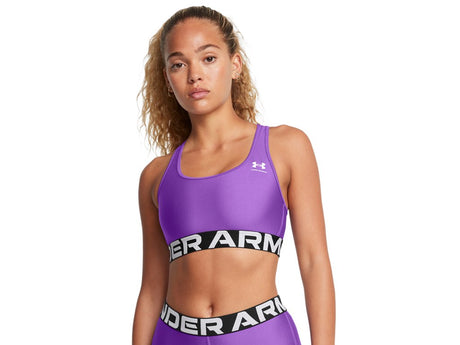 Under Armour Womens HeatGear Armour Mid Branded Sports Bra - Superior Comfort and Support