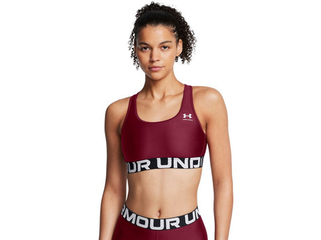 Under Armour Womens HeatGear Armour Mid Branded Sports Bra - Superior Comfort and Support