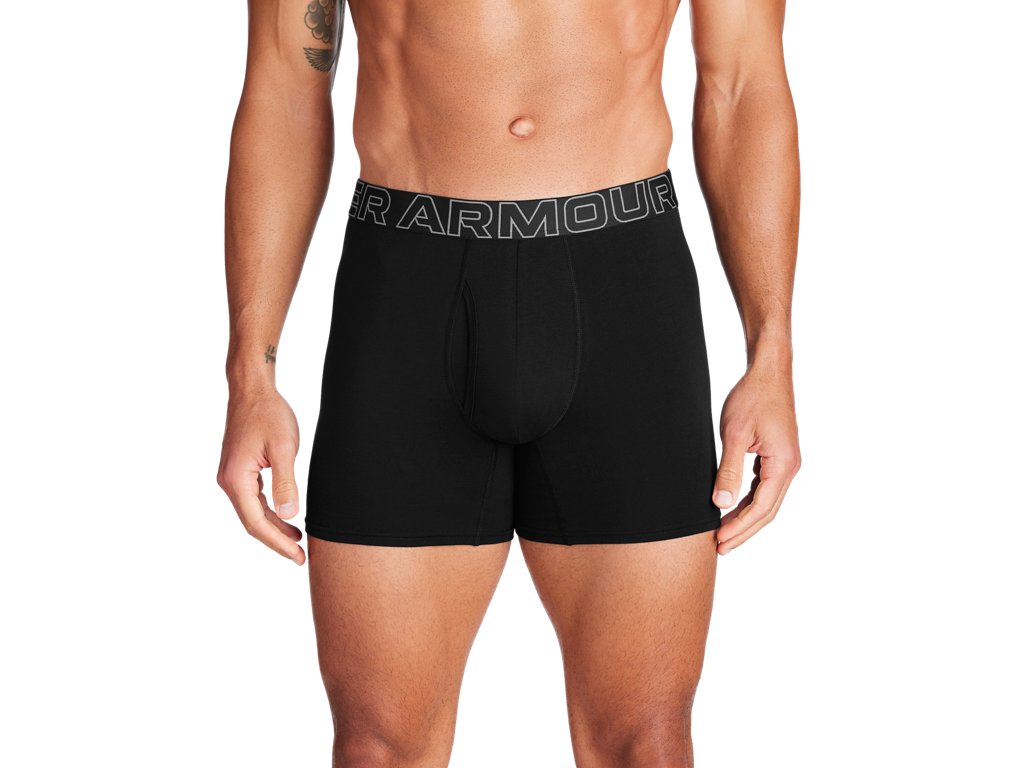 Under Armour Mens Performance Cotton 6" 3-Pack Boxerjock Apparel - Fast Drying