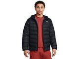 Under Armour Mens Legend Down Hooded Jacket - Water Repellent and Insulated