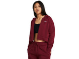 Under Armour Womens Rival Fleece Crop Full-Zip - Ultra-Soft and Warm