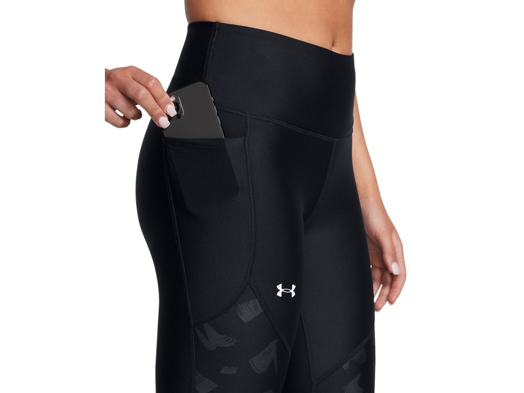 Under Armour Womens Tech Printed Panel Ankle Leggings - Sweat Wicking and Odor Control