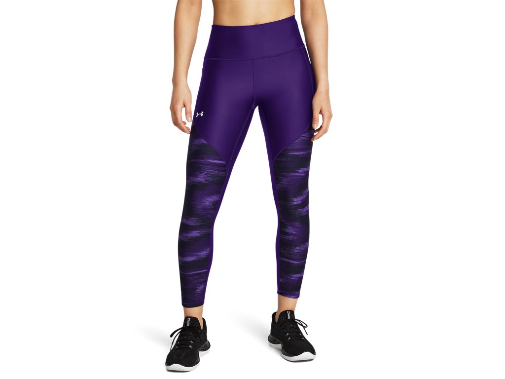 Under Armour Womens Tech Printed Panel Ankle Leggings - Sweat Wicking and Odor Control