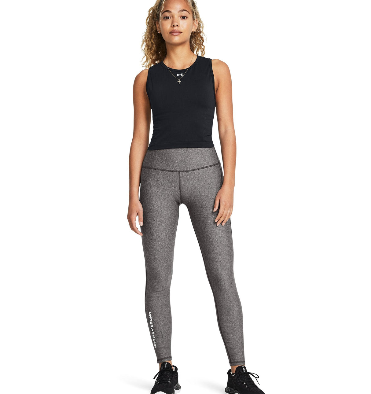 Under Armour Womens UA Tech Branded Leggings - High-Rise No-Slip Waistband