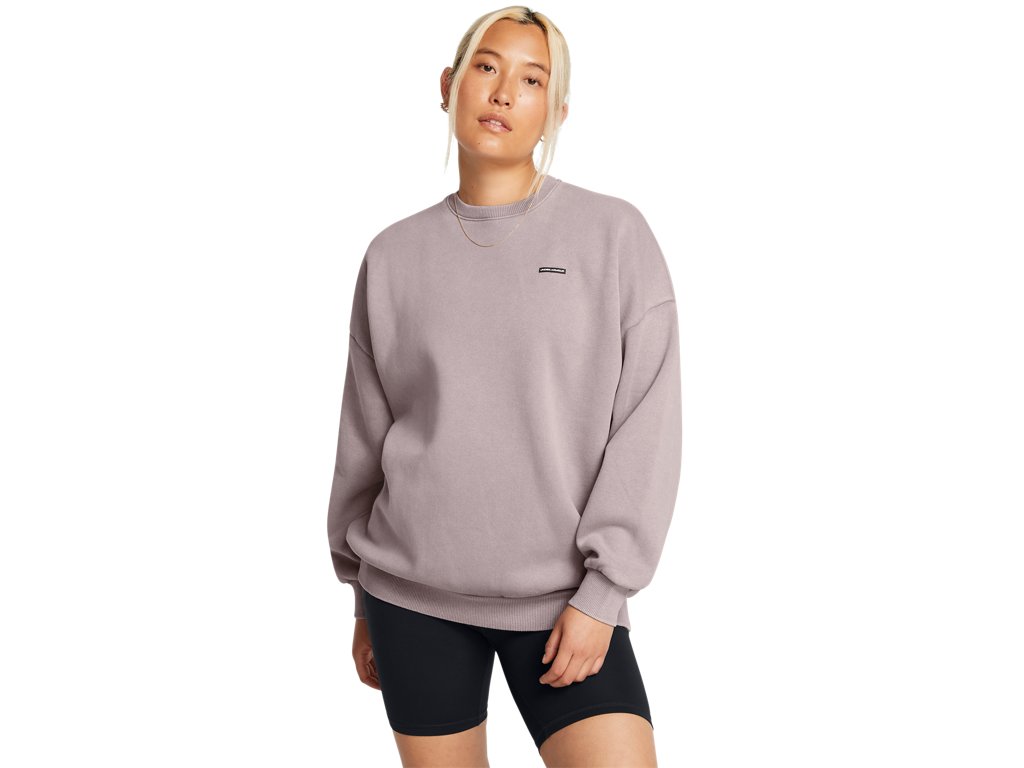Under Armour Women's Icon Heavyweight Fleece Oversized Crew Apparel - Ultra-Soft Warmth