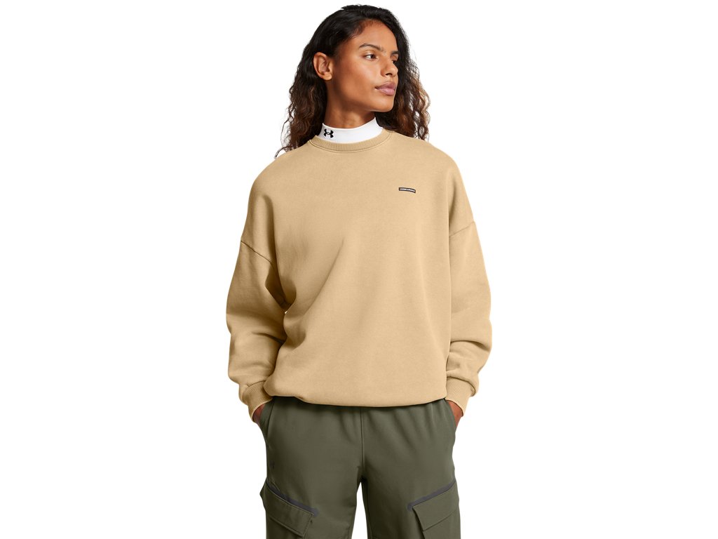 Under Armour Women's Icon Heavyweight Fleece Oversized Crew Apparel - Ultra-Soft Warmth