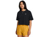 Under Armour Womens Boxy Crop Logo Short Sleeve T-Shirt - Quick-Drying Cotton Blend