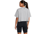 Under Armour Womens Boxy Crop Branded Short Sleeve T-Shirt - Quick Drying