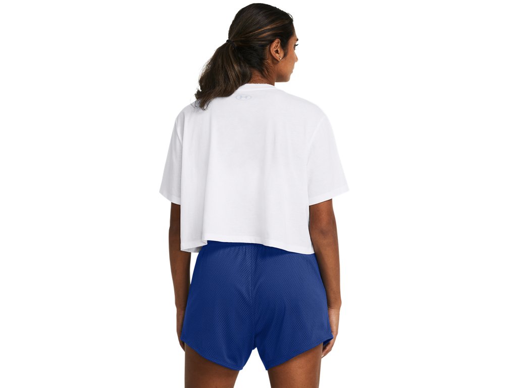 Under Armour Womens Boxy Crop Branded Short Sleeve T-Shirt - Quick Drying