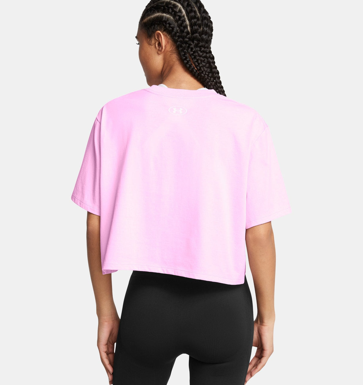 Under Armour Womens Boxy Crop Branded Short Sleeve T-Shirt - Quick Drying