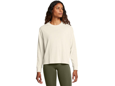 Under Armour Womens Heavyweight Boxy Cropped Long Sleeve T-Shirt - Comfort Cotton Blend