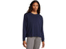Under Armour Womens Heavyweight Boxy Cropped Long Sleeve T-Shirt - Comfort Cotton Blend