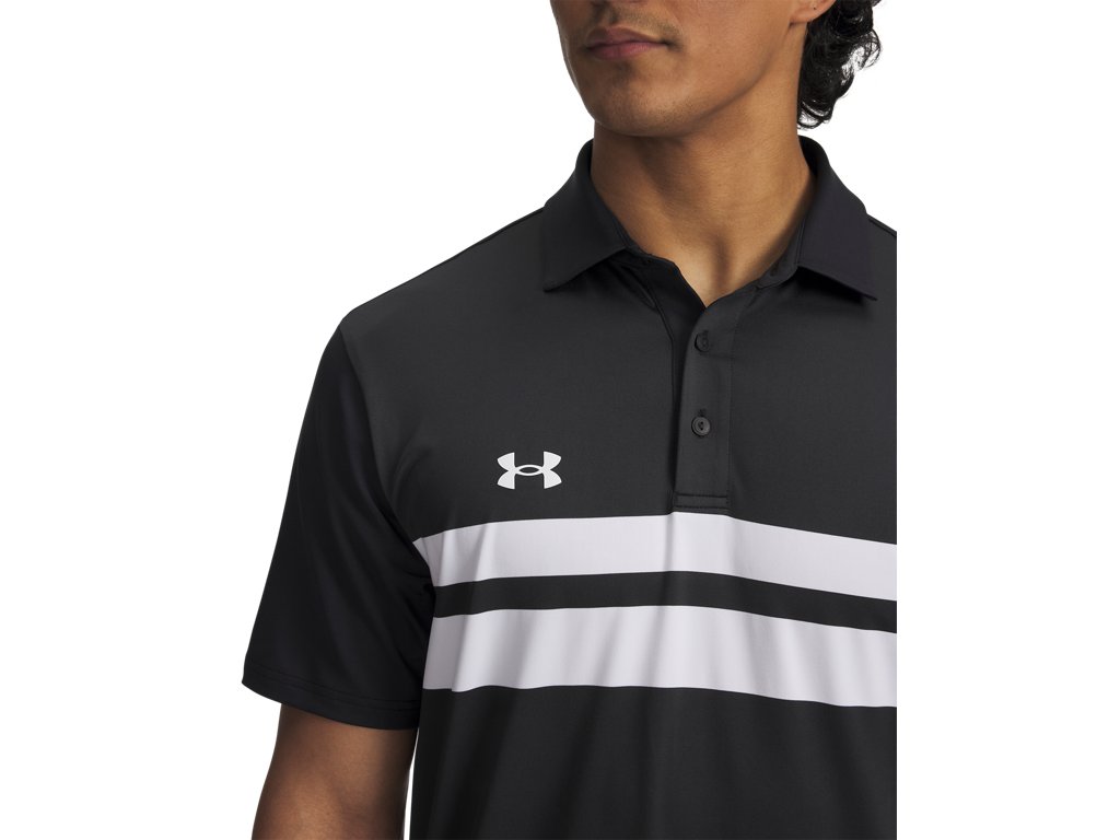 Under Armour Men's Drive Team Dual Stripe Polo Shirt - 4-Way Stretch Material