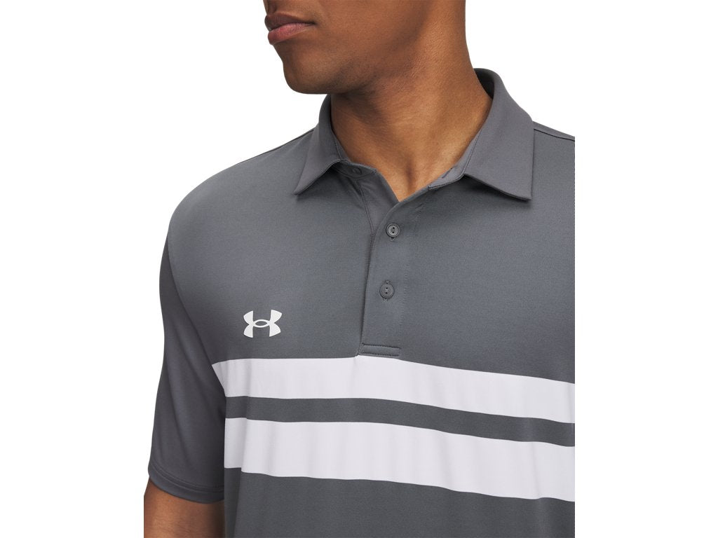 Under Armour Men's Drive Team Dual Stripe Polo Shirt - 4-Way Stretch Material