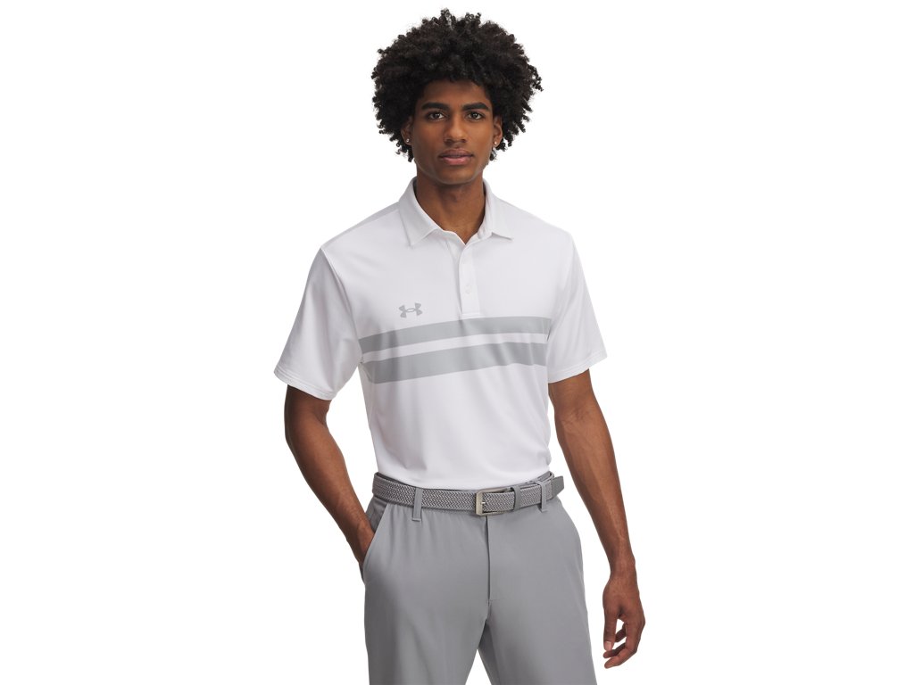 Under Armour Men's Drive Team Dual Stripe Polo Shirt - 4-Way Stretch Material