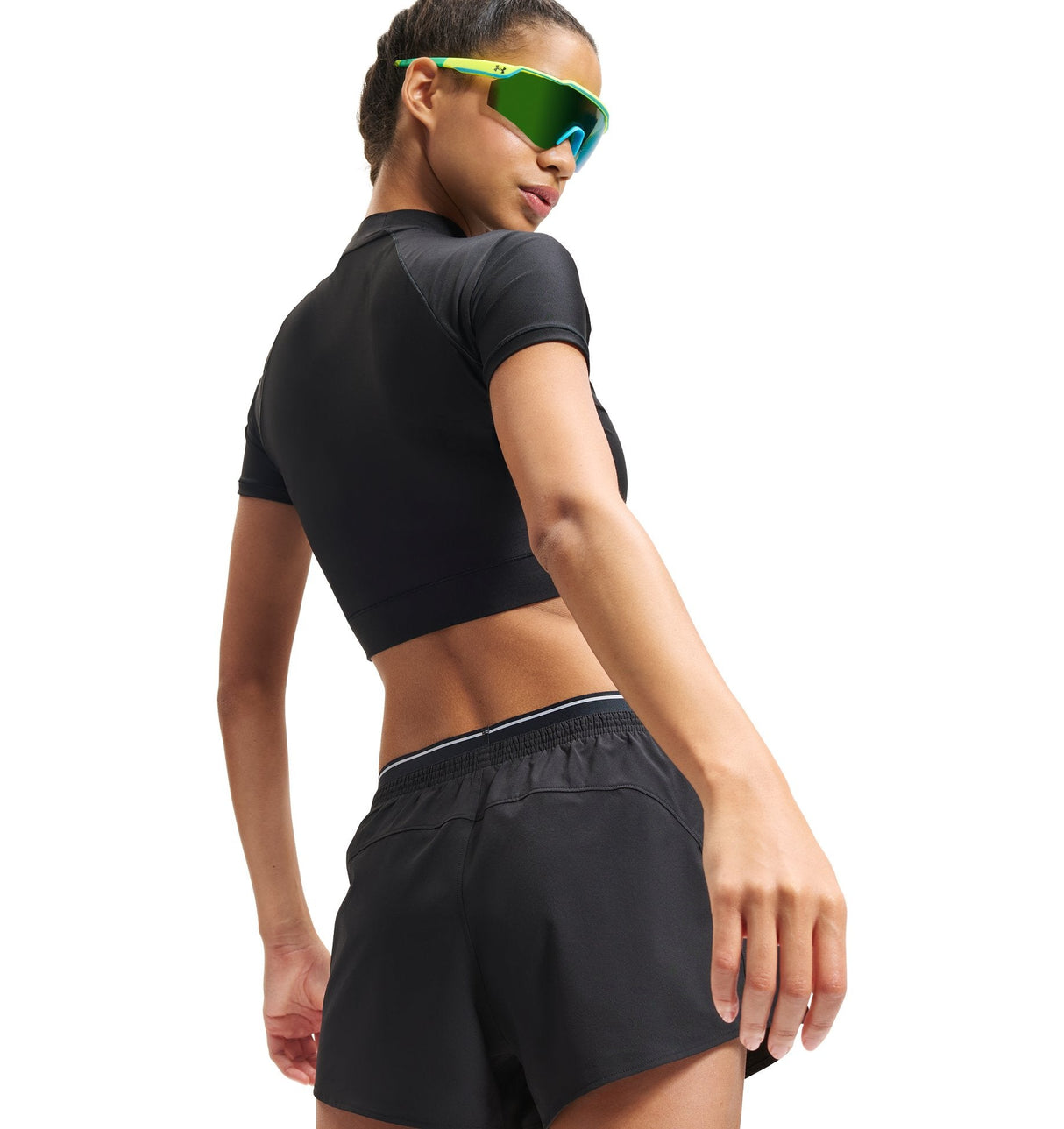Under Armour Womens HeatGear Crop Mock Short Sleeve