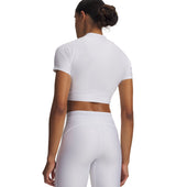 Under Armour Womens HeatGear Crop Mock Short Sleeve