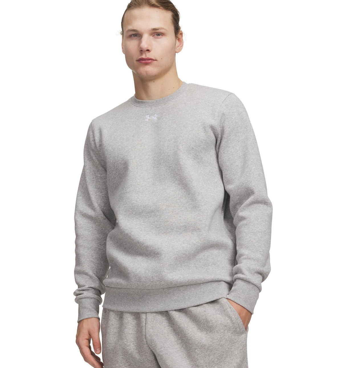 Under Armour Adult Mens Armour Fleece Team Icon Crew Sweatshirt