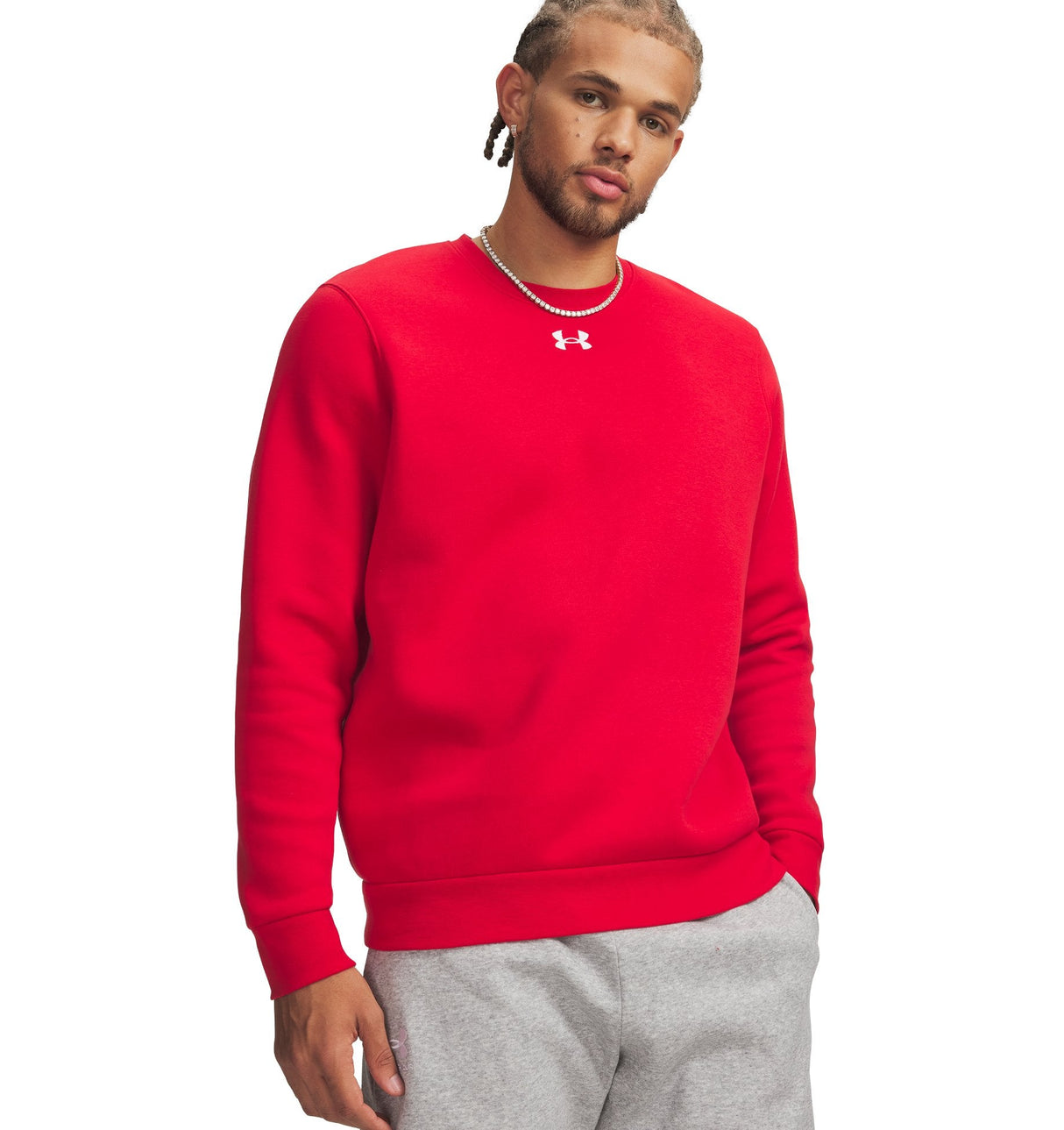 Under Armour Adult Mens Armour Fleece Team Icon Crew Sweatshirt