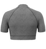 Under Armour Womens HeatGear Crop Mock Short Sleeve