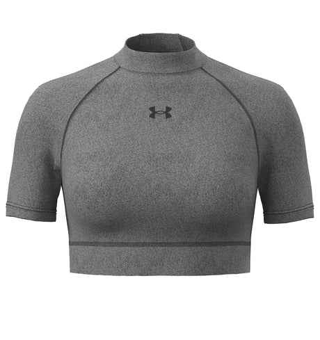 Under Armour Womens HeatGear Crop Mock Short Sleeve