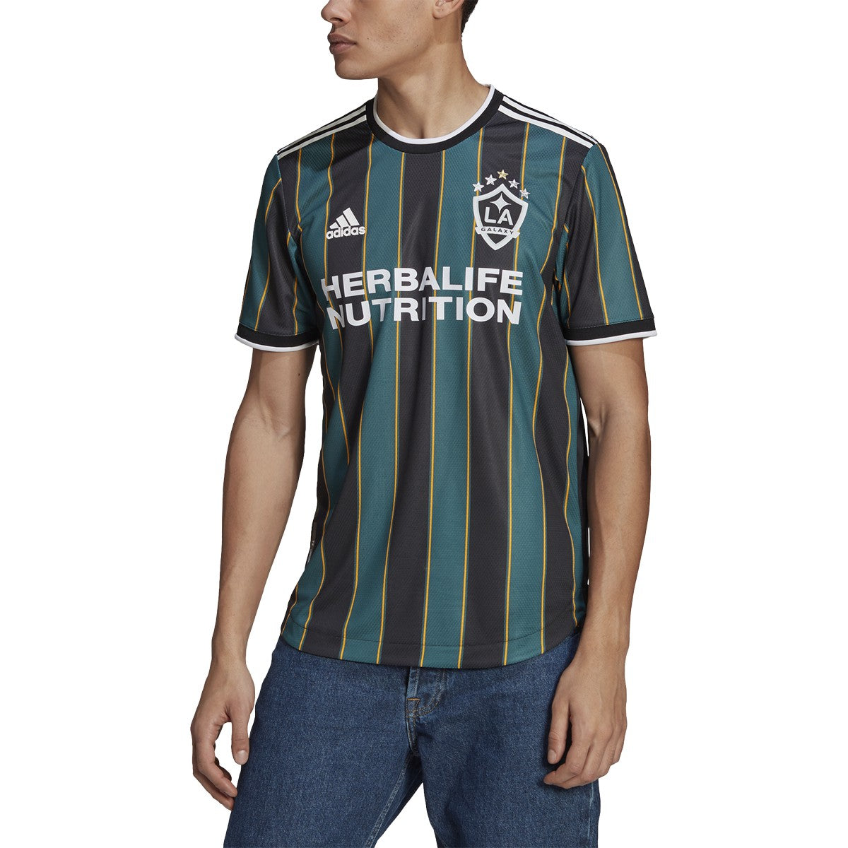 adidas 21-22 LA Galaxy Authentic Mens Away Jersey
