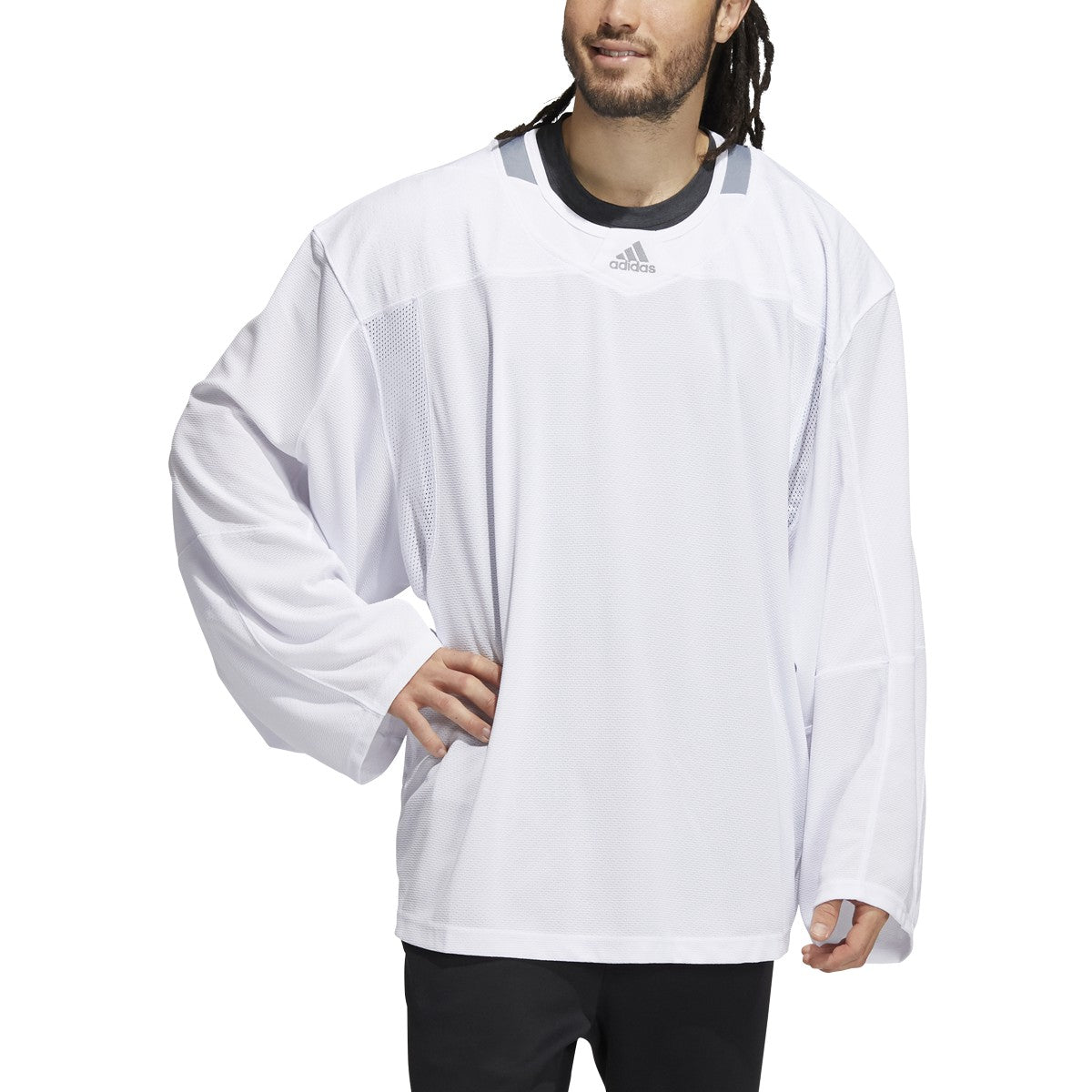 adidas 3-Stripe Mens Goalie Hockey Jersey
