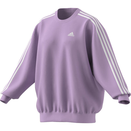 adidas 3 Stripe Fleece Oversized Womens Sweatshirt