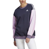 adidas 3 Stripe Fleece Oversized Womens Sweatshirt