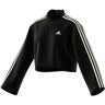 adidas 3 Stripe Fleece Quarter Zip Womens Sweatshirt