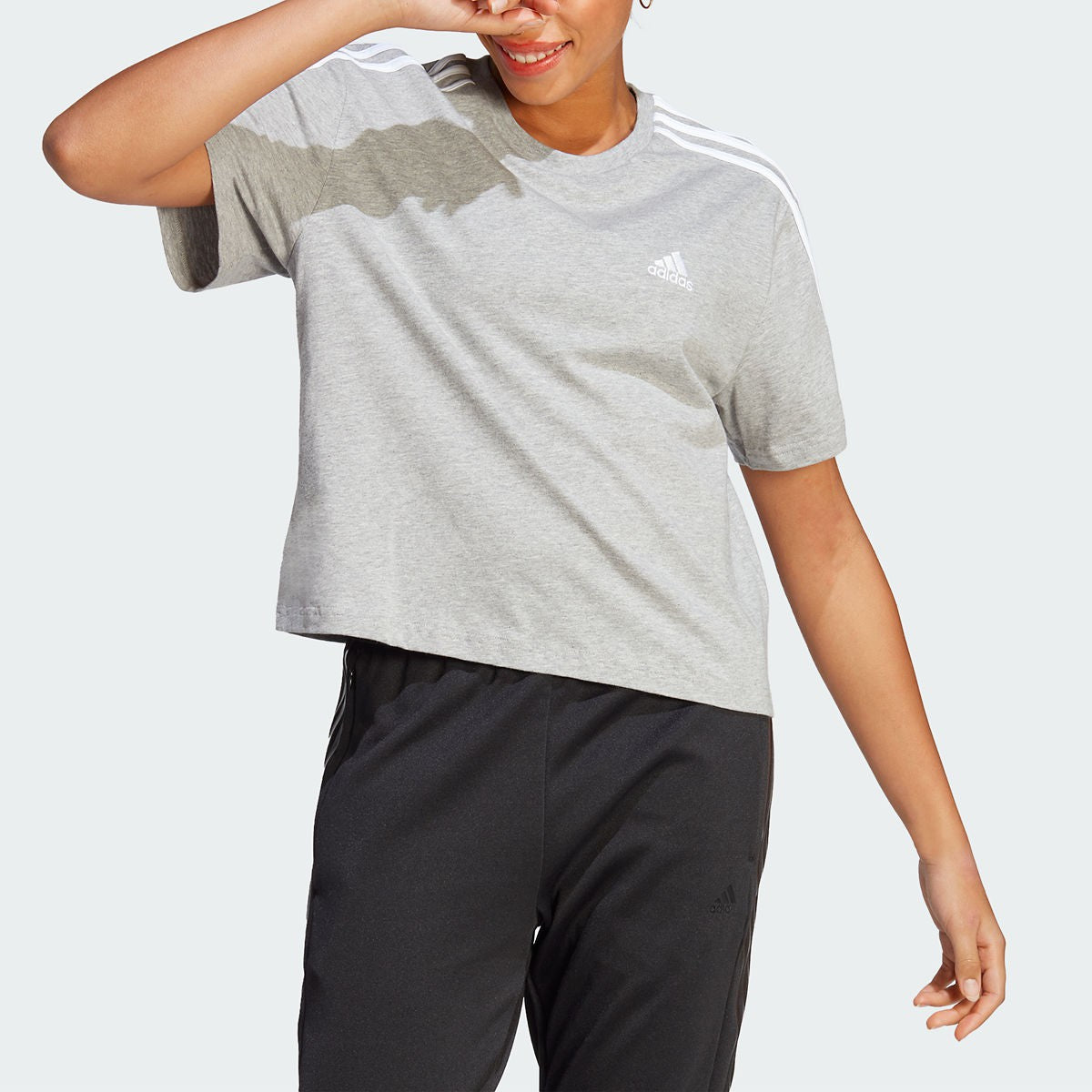 adidas 3 Stripe Womens Crop Top