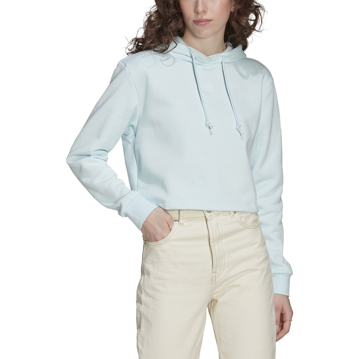 adidas Adicolor Essentials Womens Crop Top Fleece Hoodie