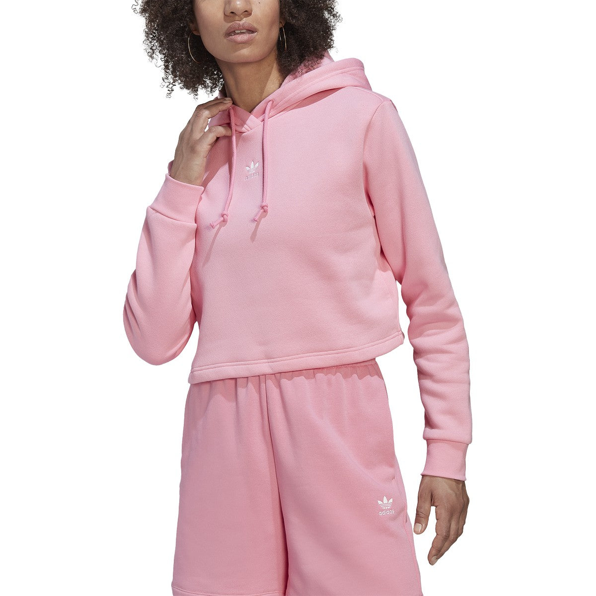 adidas Adicolor Essentials Womens Crop Top Fleece Hoodie