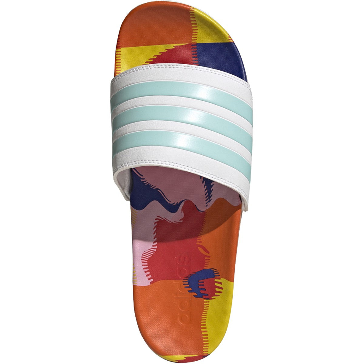 adidas Adilette Comfort Mens Slides in Belgian Red Devils Design