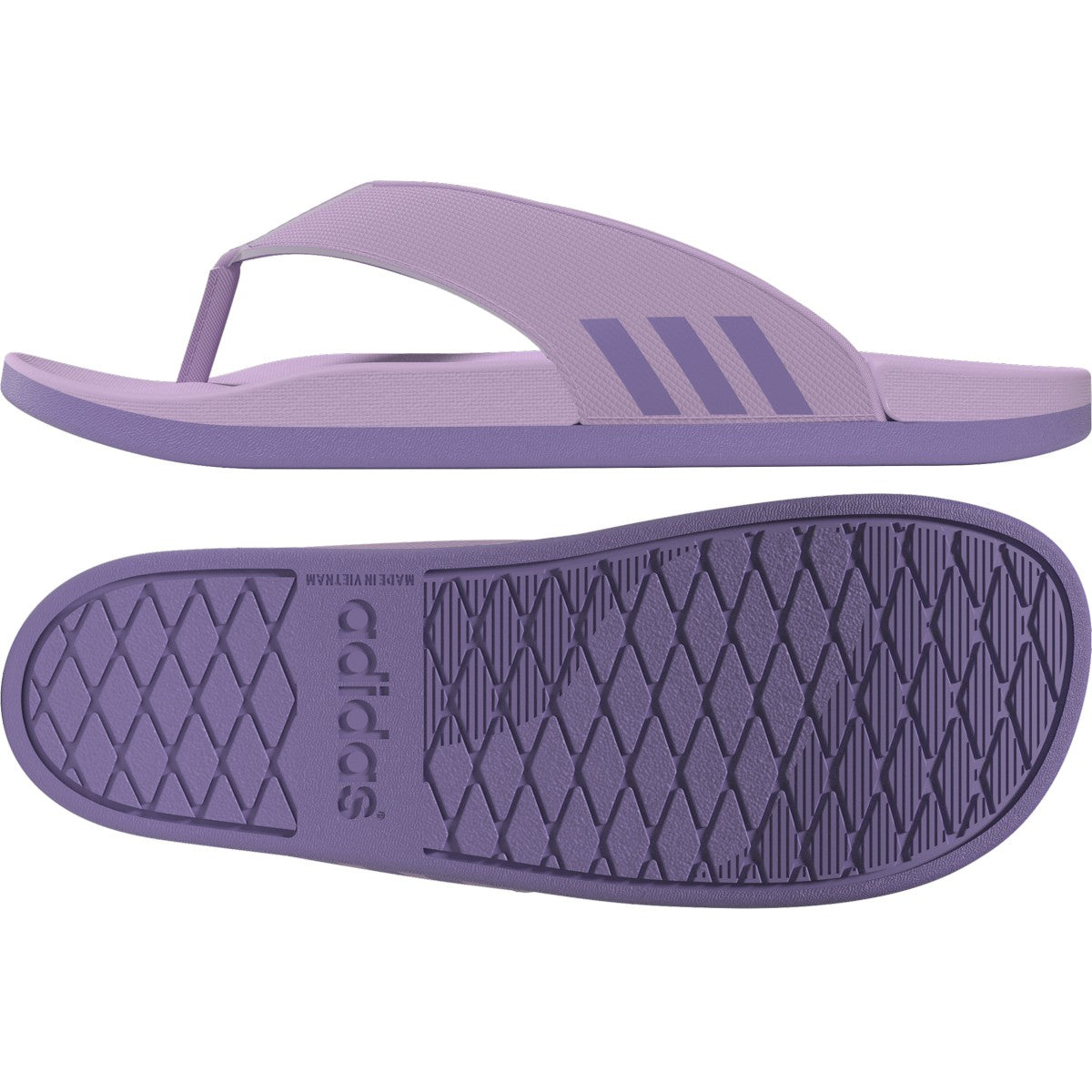 adidas Adilette Comfort Womens Flip Flop Sandals in Purple