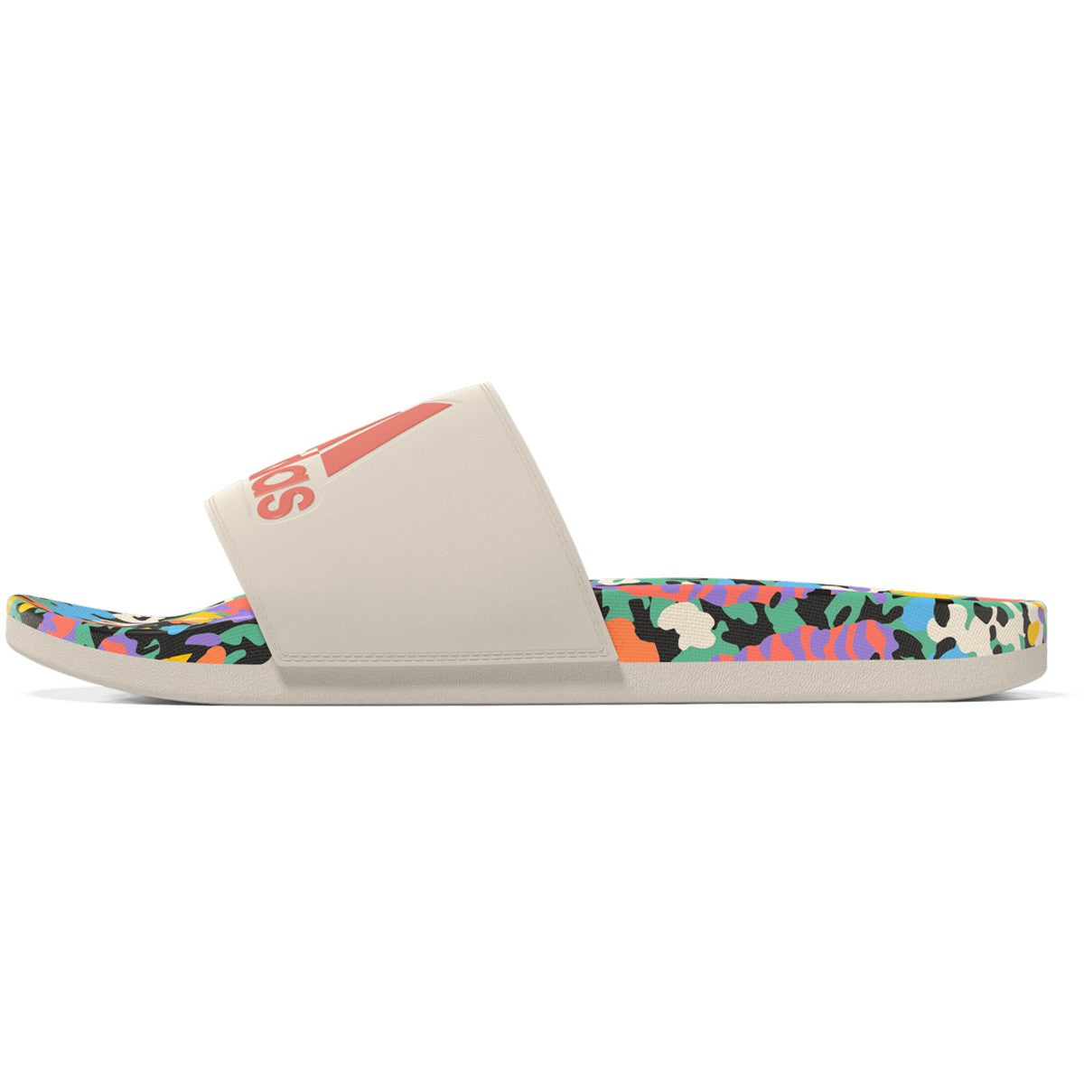adidas Adilette Comfort Womens Slides with Flower Print