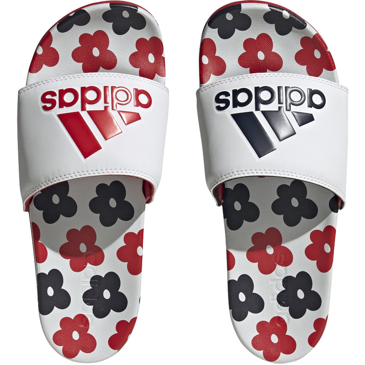 adidas Adilette Comfort Womens Slides with Flower Print
