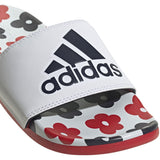 adidas Adilette Comfort Womens Slides with Flower Print