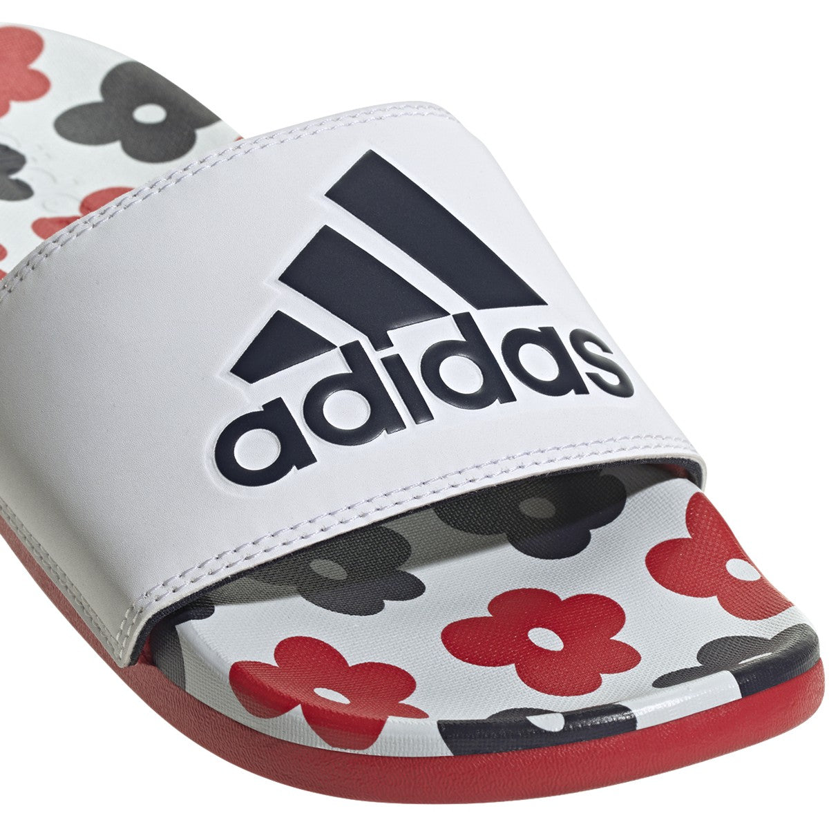 adidas Adilette Comfort Womens Slides with Flower Print