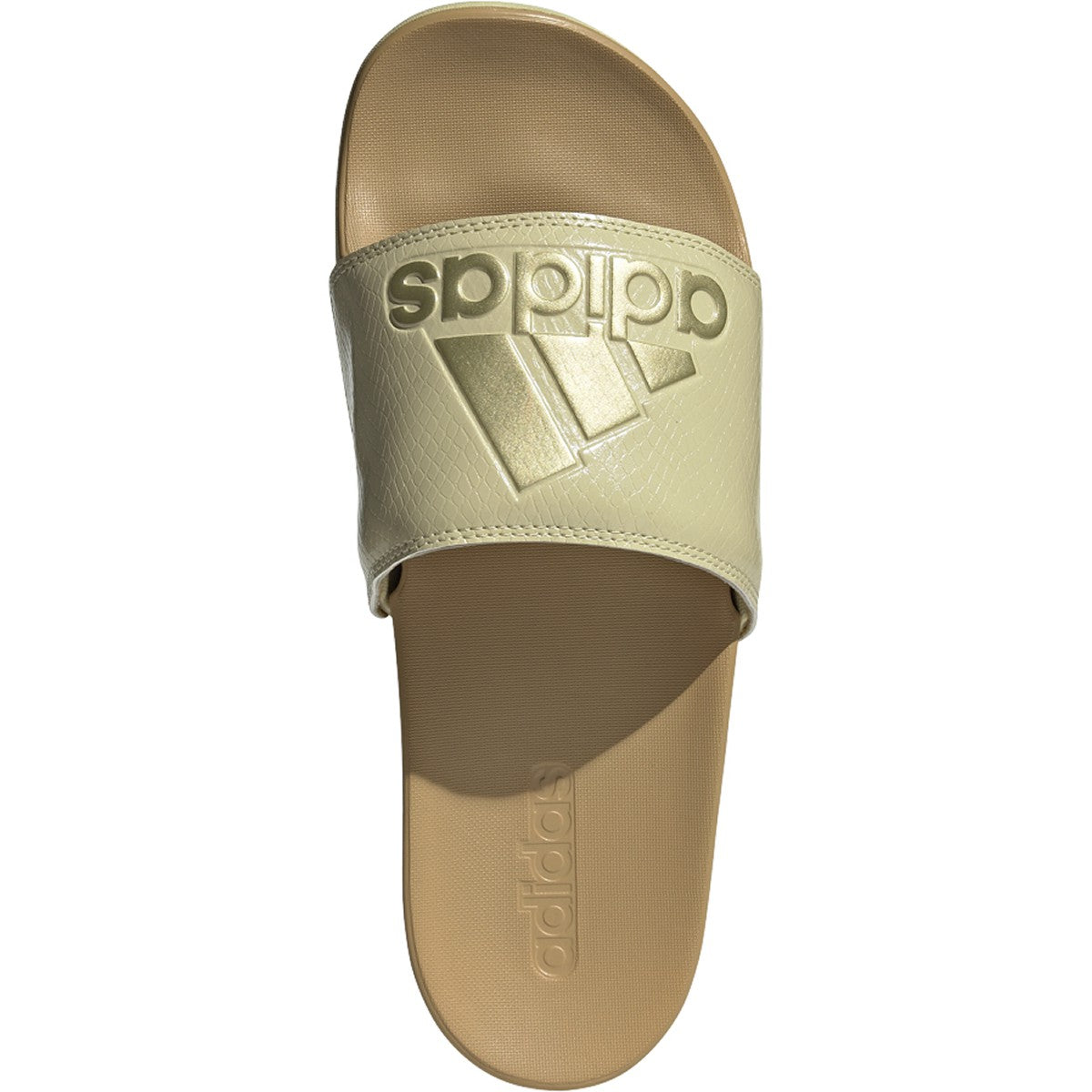 adidas Adilette Comfort Womens Slides in Gold