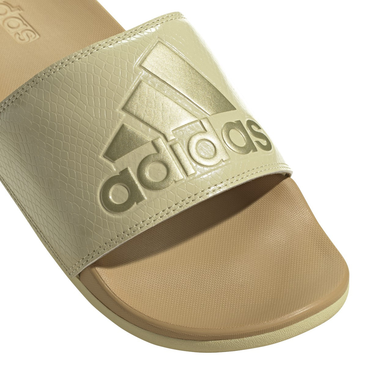 adidas Adilette Comfort Womens Slides in Gold